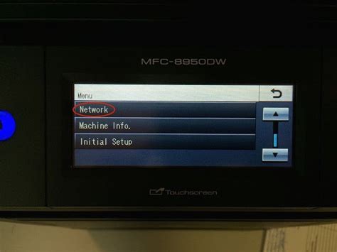 Image result for MFC-9340CDW Printer Network Menu