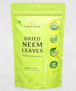 A D Food & Herbs Organic Dried Neem Leaves/Azadirachta Indica Leaves ...