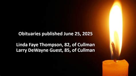 Obituaries published June 25, 2025... - The Cullman Tribune | Facebook