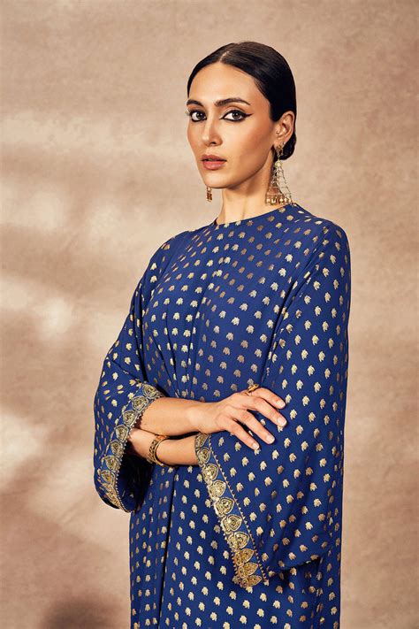 Blue Palmscape Kaftan – House Of Masaba