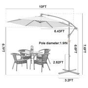 Buy Scafild | 10 Ft Cantilever Offset Hanging Outdoor Patio Umbrella W ...
