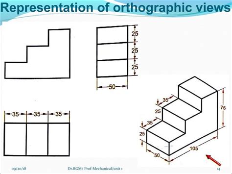 Unit 1 orthographic projection engineering graphics | PPT