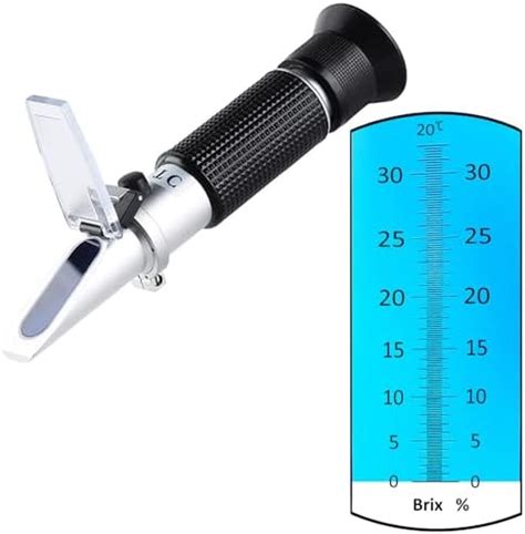 Brix Refractometer 0-32% Brix Meter for Testing Sugar Content in Fruit ...
