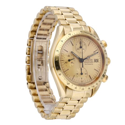 Omega Speedmaster Date 18k Yellow Gold 39mm Automatic Men's Watch 3611. ...