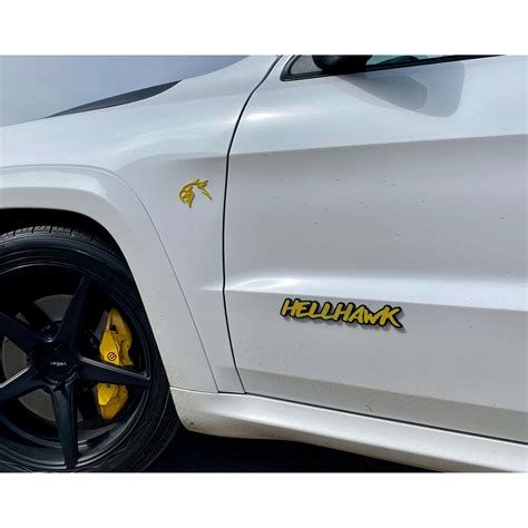 1 HELLHAWK Emblem fits Jeep Trackhawk Grand Cherokee Door or Liftgate Badge Logo | eBay