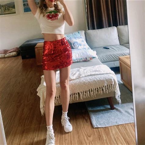 Ally red sequin skirt RRP $44.99 Size 8 but more a... - Depop