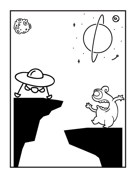 Alien Printable Coloring Pages Pre-K 的图像结果