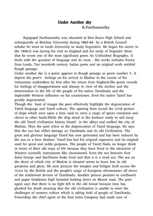 Parthasarathy Under another sky - Under Another sky R Rajagopal ...