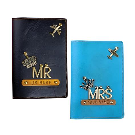 Buy The Junket MR & MRS Personalized Passport Cover | Custom Faux ...
