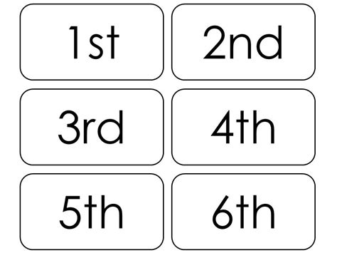 Image result for Ordinal Numbers Word