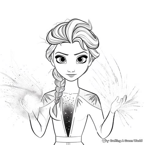 Queen Elsa Frozen Coloring Pages - Free & Printable!