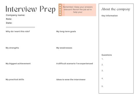 Image result for Interview Worksheet