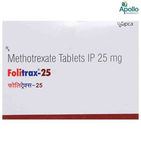 Folitrax-25 Tablet | Uses, Side Effects, Price | Apollo Pharmacy