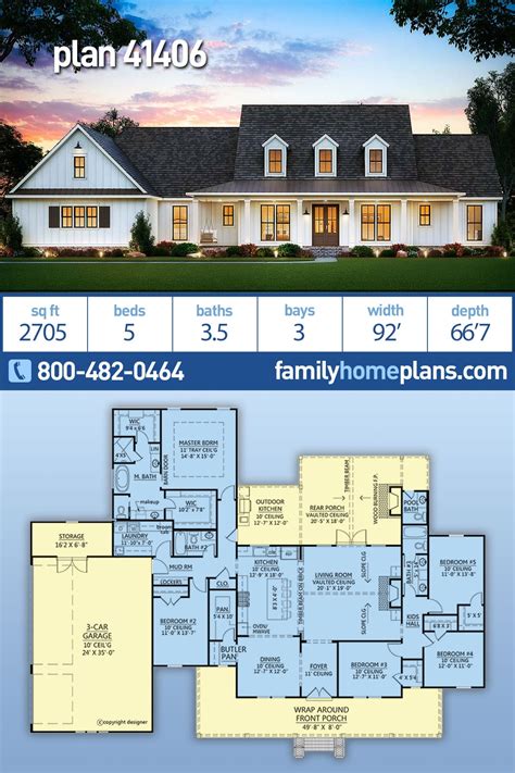 5 Bedroom Ranch Style House Plans