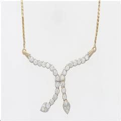 3.38ctw Round Cut Diamond Bezel Set Statement 17" Necklace 18k Multi ...