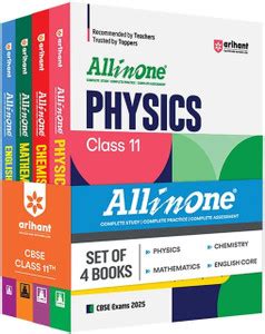 All in One Class 11th Physics, Chemistry, Mathematics, English Core Fo ...