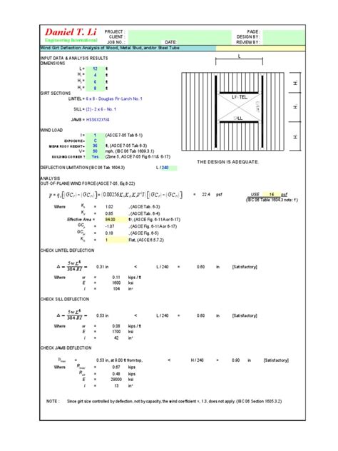 Image result for Wind Girt Design Example