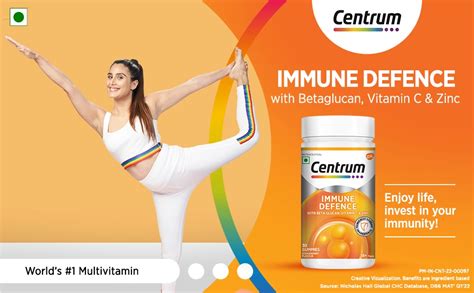 Centrum Immune Defence Strawberry Flavour with Beta Glucan, Vitamin C ...