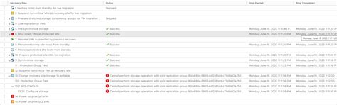 PowerStore: vVol SRM failover testing fails due to missing snapshot ...