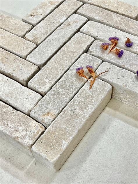 Dijon Tumbled Herringbone Paving Cobbles