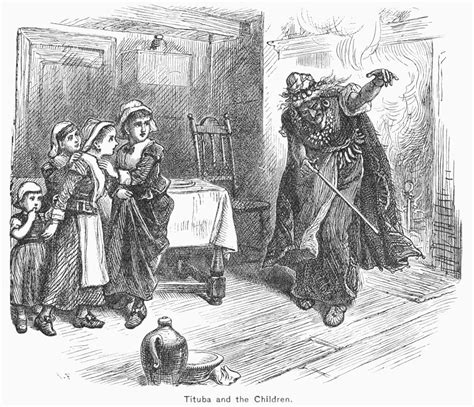 Witch Trial Tituba 1692 Nthe Witch Tituba Of Salem With Elizabeth ...