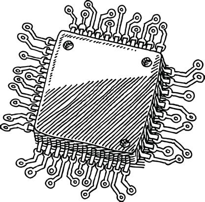 Image result for How to Draw Computer Chip