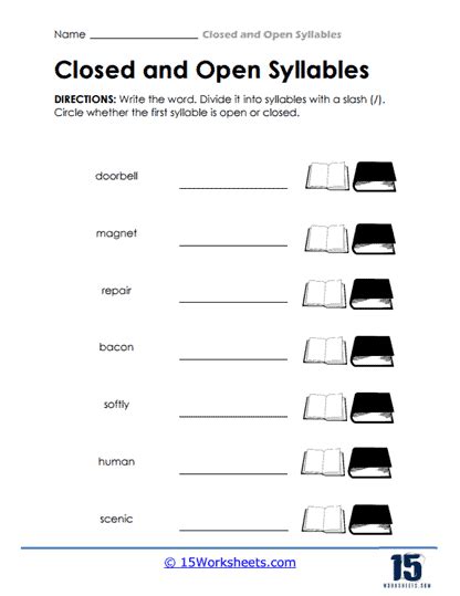 Image result for Closed Syllables Examples Worksheet