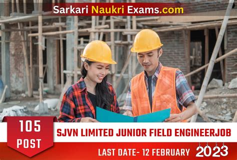 SJVN Limited Junior Field Engineer and Officer Recruitment Form 2023 | Starting Salary 45000/-