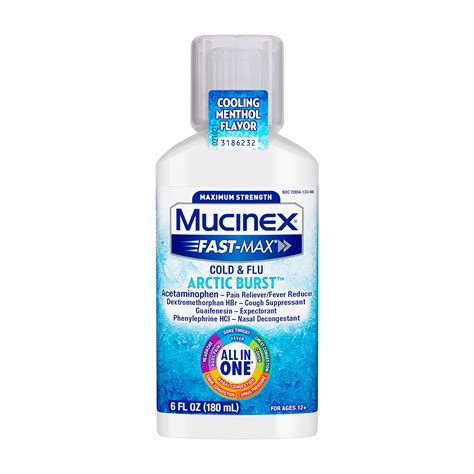 Buy Mucinex Maximum Strength Fast-Max Cold & Flu Arctic Burst, Adult ...