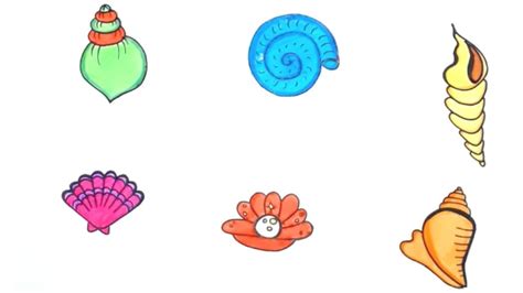 Seashell Drawing Tutorial 的图像结果