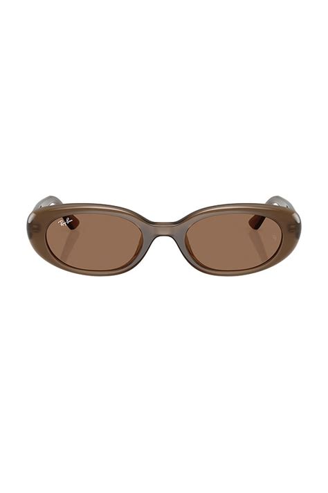 Ray-Ban Oval Sunglasses in Opal Brown | REVOLVE