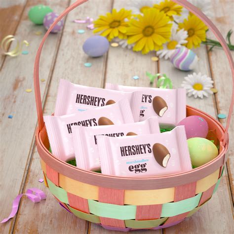 HERSHEY'S Milk Chocolate Covered Marshmallow Eggs, Easter Candy Pack, 0 ...