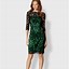 Image result for Emerald Green Dress with Black Lace