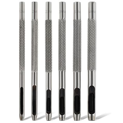 Aster 6Pcs Leather Hole Punch Tools Belt Hole Puncher for Leather ...