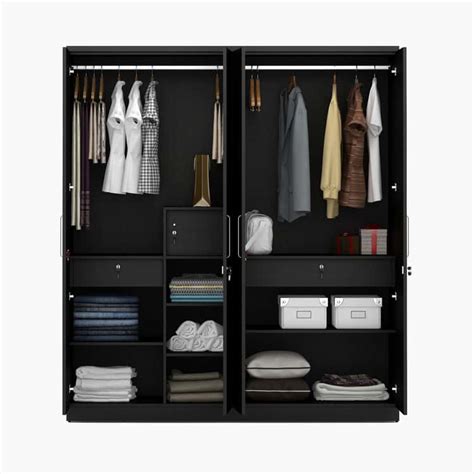 Buy Helios Malta Four-Door Wardrobe- 53 X 203 X 180.2 cm - Brown from ...