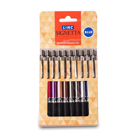 Linc Signetta Ball Pen Blue And Black Pack Of 20 Pans Black 10 Blue 10 ...