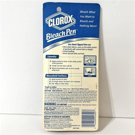 Clorox Bleach Pen Gel for Whites 2oz/56g for sale online | eBay