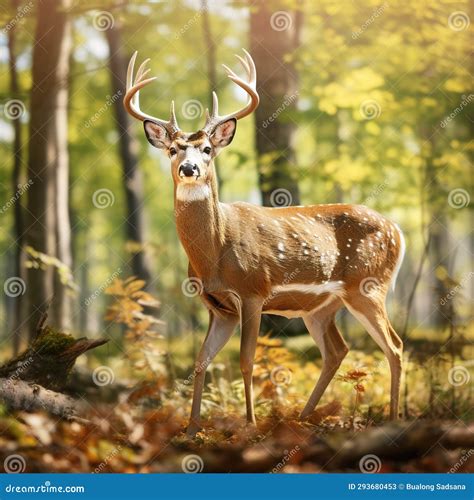 Six Point Deer stock illustration. Illustration of grayish - 293680453