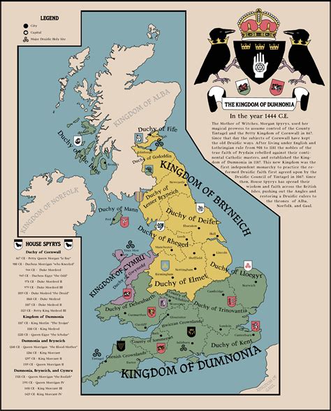 The Druidic Kingdom of Dumnonia in 1444 CE : r/imaginarymaps