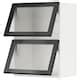 METOD wall cab horizontal w 2 glass doors, white/Hejsta anthracite ...