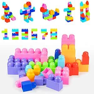 RATNA'S Giant Blocks 30 pcs Plastic Preschool Building Blocks for ...