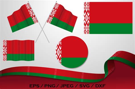 Set of Belarus Flags in Different Design Graphic by terrabismail · Creative Fabrica