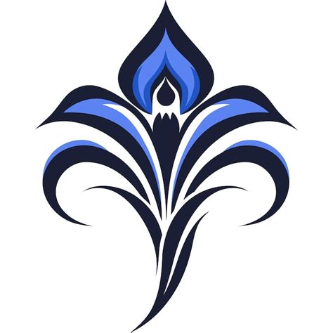 Elegant floral design with blue and black colors | Premium AI-generated ...