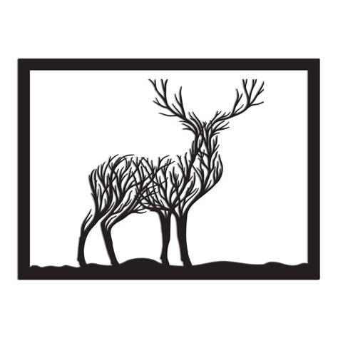 100Yellow® 3D Multi layer Rectangular Shape Deer Wall Art Decor For ...