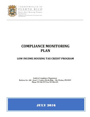 Fillable Online Annex O Compliance Monitoring Plan -REV-JULY-2016 - AFV ...