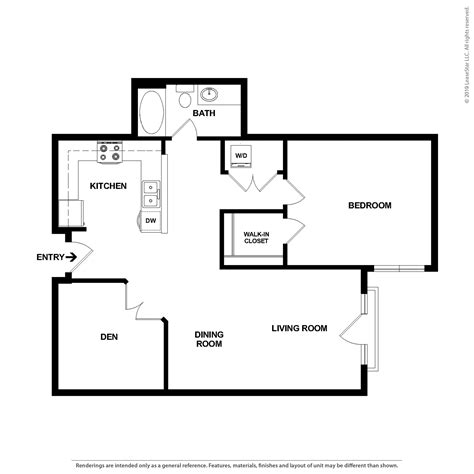 One Bedroom with Den 5.1 - Renovated | 1 Bed Apartment | Pratt Park ...