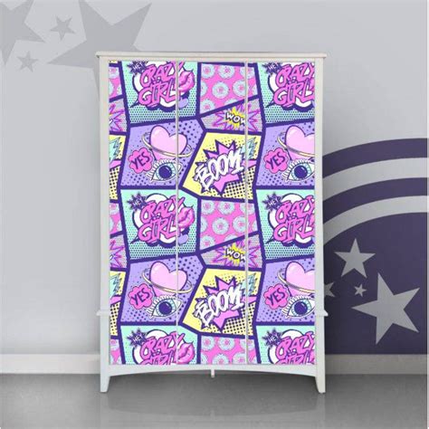 Crazy Girl Pink Self Adhesive Sticker For Wardrobe – Myindianthings