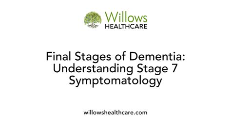 7 Stages Of Dementia Before Death