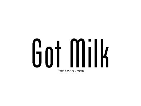 Got Milk Font - Fontzaa - Exclusive Fonts Library