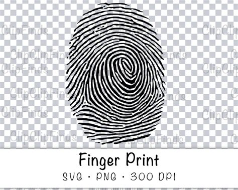Fingerprint SVG and PNG Transparent Background Clip Art | Etsy